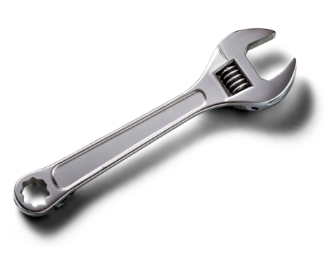  metal wrench isolated