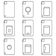 Minimalist Line Icons Phone Cases Set