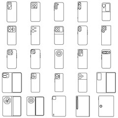 Minimalist Line Icons Phone Cases Set