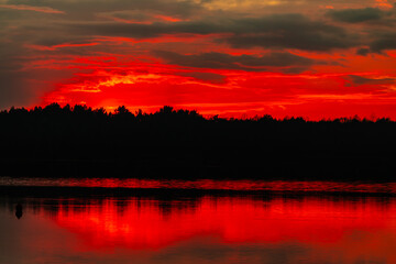 Breathtaking Stunning Sunset Over Calm and Reflective Waters, A Truly Inspiring View
