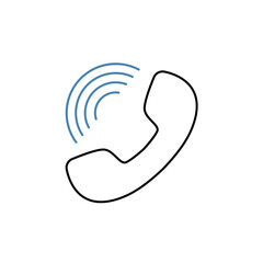 Fototapeta premium phone call concept line icon. Simple element illustration. phone call concept outline symbol design.
