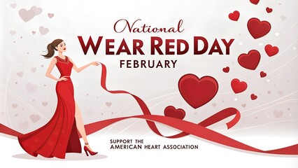 Celebrating national wear red day in february for heart health awareness