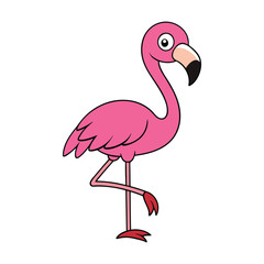 Flamingo Bird isolated Design - Cute Flamingo vector illustration
