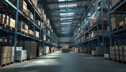 Fototapeta premium Warehouse Interior.