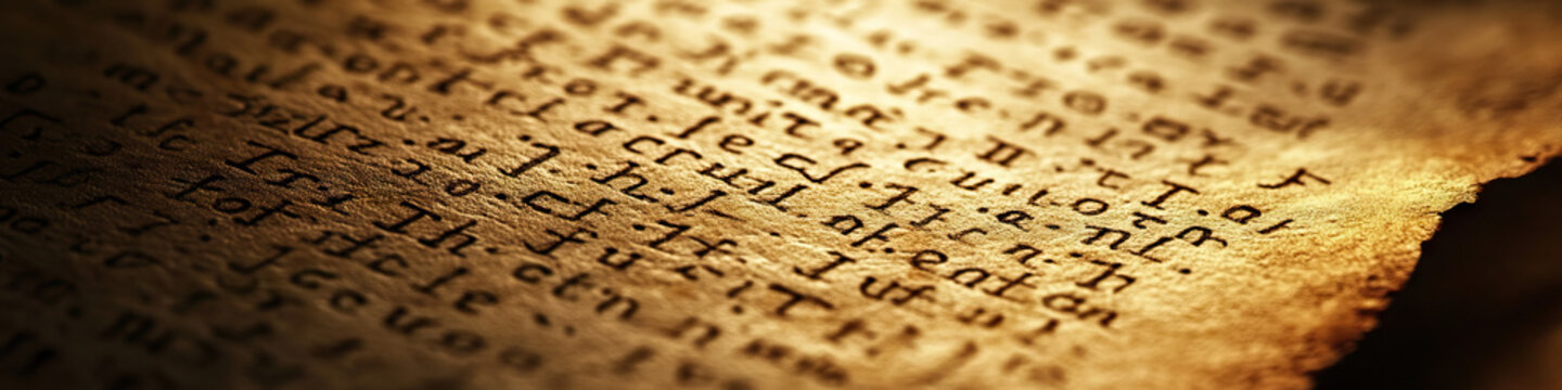 Secret Code Crackers Club: A close-up view of a secret code written in tiny letters on a piece of parchment paper.