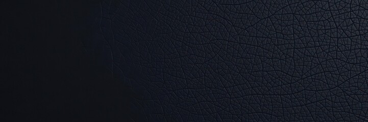 Fototapeta premium A close-up shot of a textured black leather surface with grainy details, fashion, luxurious