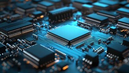 Obraz premium Circuit Board Closeup.