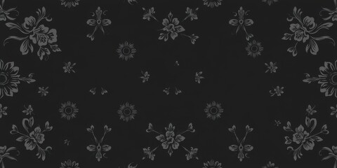 Seamless charcoal floral wallpaper design, design, modern