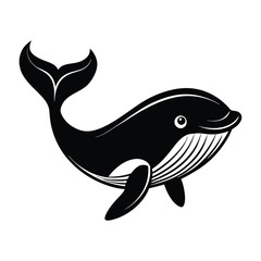 Obraz premium Cartoon Shark Vector - Cute and Playful Marine Character Design, Toothy Smile & Whimsical Underwater Art