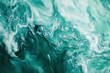 Obraz premium Abstract Green and White Swirl Background