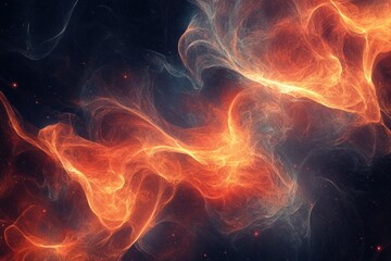Fototapeta premium Abstract Orange and Black Cosmic Background