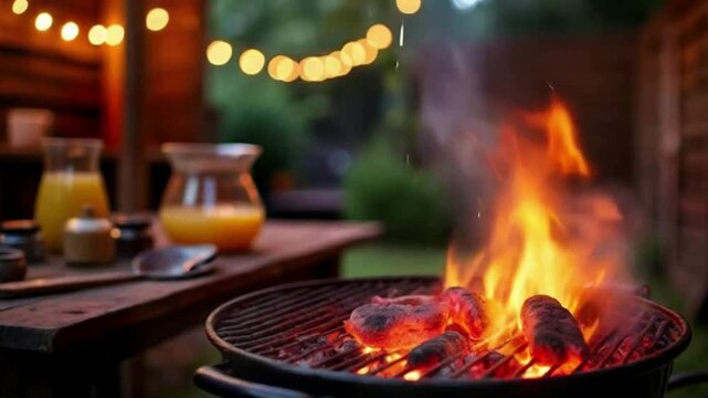 cooking on the fire bbd party 