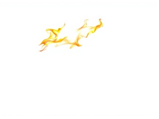 Obraz premium Close-up of vibrant fire flames isolated on white background, isolated, fire, heatwave
