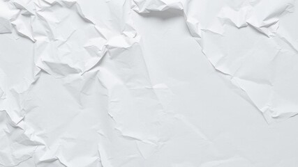 Fototapeta premium Crumpled white paper with visible creases and wrinkles, blank, rumpled, background
