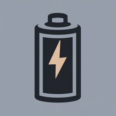 Obraz premium Battery Icon with Lightning Bolt