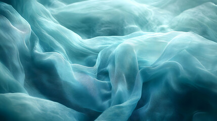 Obraz premium Teal Fabric Drape Abstract Background Illustration