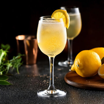 Refreshing French 75 Cocktail with Bubbles and Citrus Zest