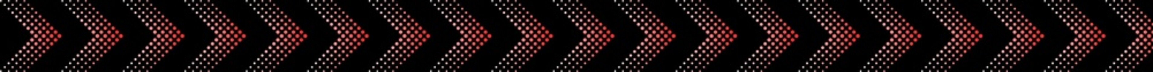 Neon colour arrow sign on black horizontal stripe. Neon gradient arrows direction. Red and pink shinny arrow tape.dotted arrow sign direction 