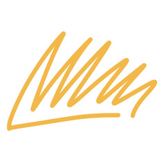 Fototapeta premium Abstract yellow grass doodle element