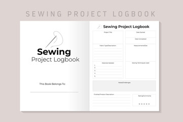 Sewing Project Logbook Kdp Interior Template