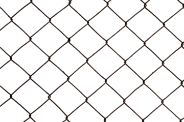 wire fence on white background isolated