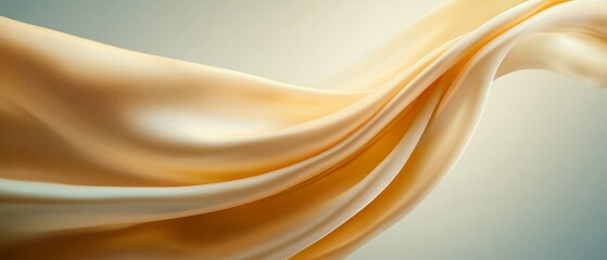 Obraz premium A close up of a yellow and white fabric blowing in the wind
