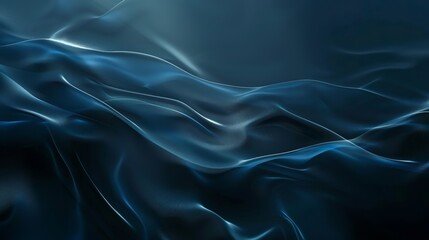 Obraz premium Wallpaper Abstract dark blue waves background flowing in motion