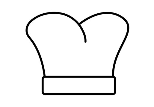 Icono negro de gorro de chef de cocina