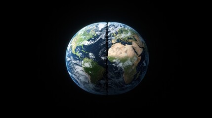 Fototapeta premium Business people from different countries shaking hands against a backdrop of the Earth, symbolizing international collaboration and global partnerships.