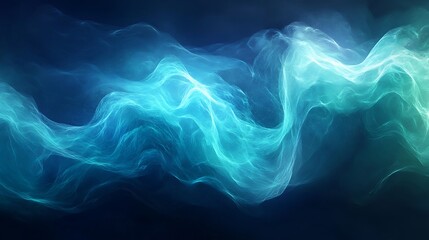 Fototapeta premium Abstract background with blue lines and waves