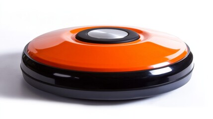 Shining Orange Pad on White Background