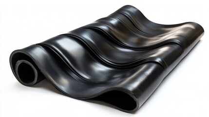 Close-Up of a Flexible Black Squeegee Blade