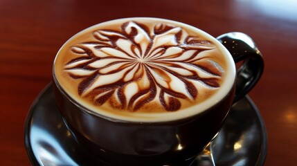 Coffee Art: A Beautiful Latte with Intricate Foam Design