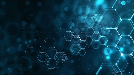 Abstract hexagon background with health care and medical pattern