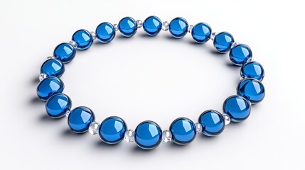 Blue Glass Beads Circle Shiny Jewelry Round Decoration Abstract Design