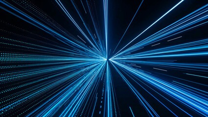 Efeito de Velocidade com Raios de Luz Azul