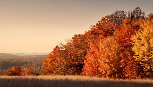  A square banner features a warm and inviting autumn scene with vibrant leaf silhouettes_1(265)