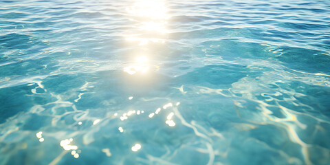 Obraz premium Sunlit Clear Blue Ocean Water