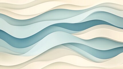 Obraz premium Abstract background with wavy lines in light blue