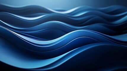 Fototapeta premium Abstract blue lines background with a wavy patter, Background line wave
