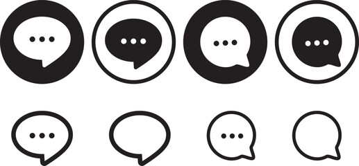Speech Bubble.Talk bubbles collection. speech balloon or chat bubble line art icon for apps and websites
