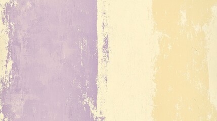 Fototapeta premium Textured background with purple. Beige. And yellow paint strokes. Offering copy space. Soft hues blend for a modern design. Perfect for decoration. Enhance visual projects with its aesthetic appeal