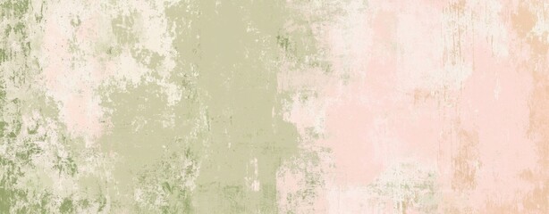 Obraz premium Green and pink hues blend seamlessly in an abstract grunge background, creating a textured and artistic design with a vintage or distressed aesthetic, suitable for various creative projects