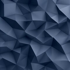 Fototapeta premium Abstract geometric dark blue low poly background.
