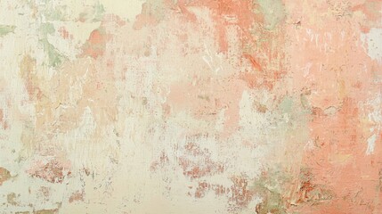 Fototapeta premium Old wall with peeling paint in various colors, creating a captivating abstract design. The textured surface adds depth, making it ideal for grunge projects
