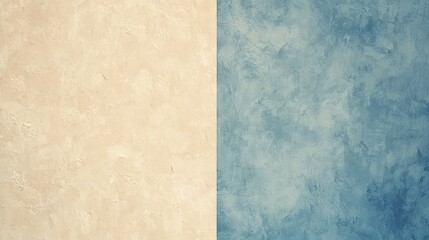 Fototapeta premium Beige and blue concrete wall background creating a modern and stylish look, perfect for adding a touch of industrial chic to any design project