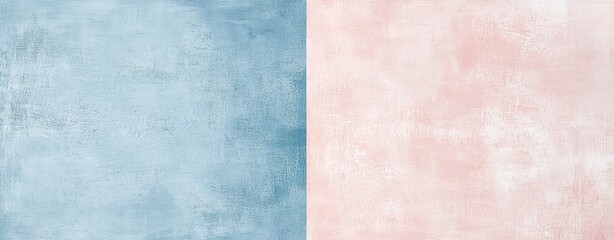 Light blue and pink painted canvas background forming a two-tone split screen effect, ideal for backgrounds, wallpapers, and graphic design projects