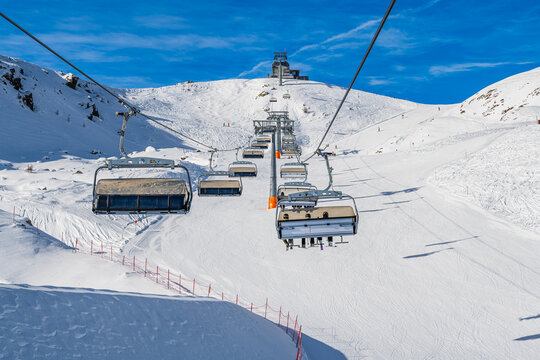 The ski resort Hochpustertal in Sillian at the austrian-italian borders. 