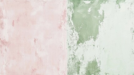 Fototapeta premium Pink and green paint strokes create a textured, artistic background, perfect for design projects needing a touch of modern abstract style