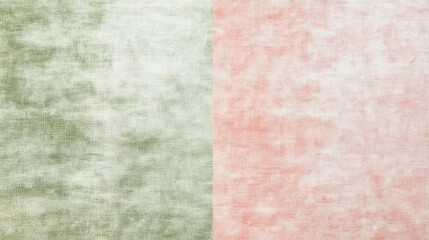 Fototapeta premium Green and pink fabric background creating a split screen effect, ideal for design projects, websites, presentations, and more